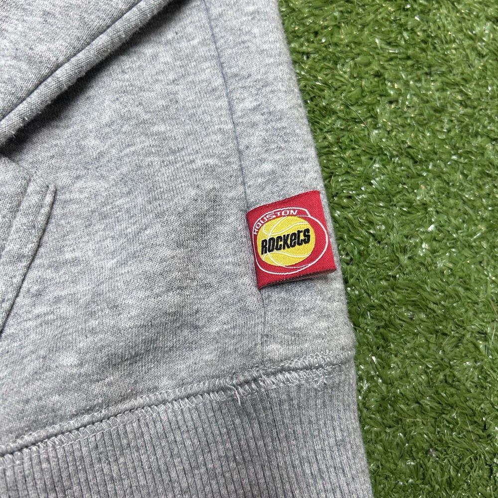 Mitchell & Ness Houston Rockets Grey Hoodie Sweatshirt Mens Size Large - Picture 2 of 8